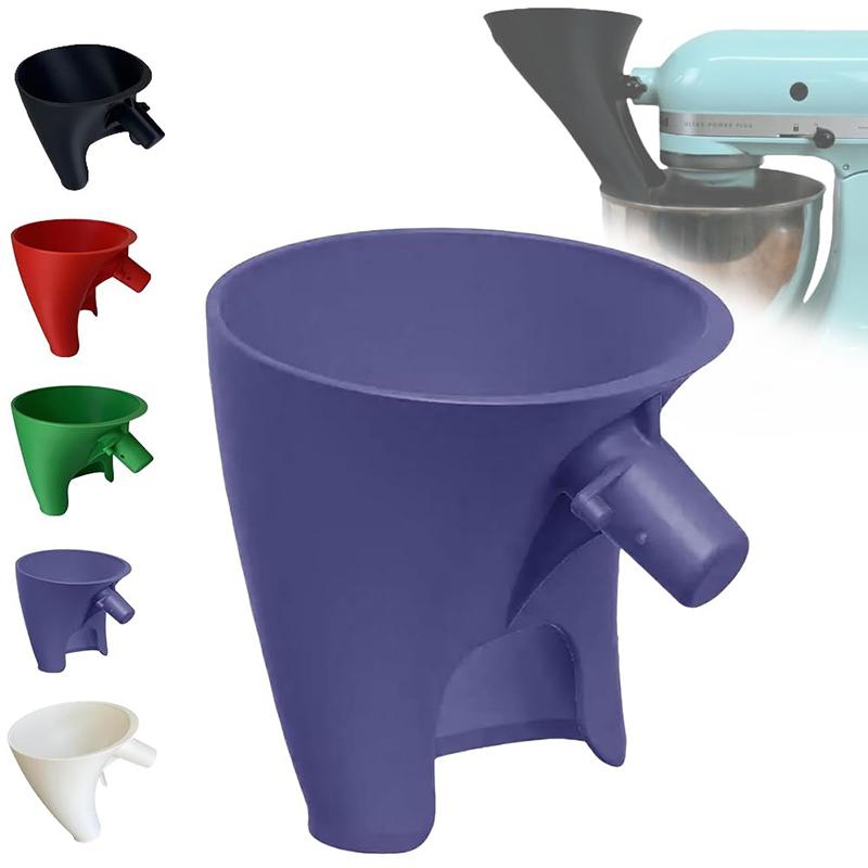 For KitchenAid Artisan KSM150 Flour Funnel Attachment - Plastic Powder Funnel with Easy-Pour Diameter for Tilt-Head Mixers