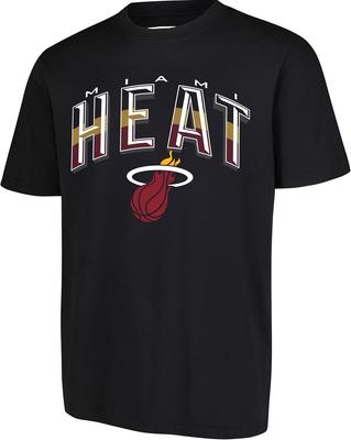 NBA Miami Heat Men's T-Shirt Arched Plexi Short Sleeve Tee Shirt, Small, Black