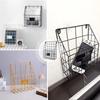Wall Mounted Mail Organizer Metal Mesh Wire Basket Economic Foyer Storage Shelf  Office