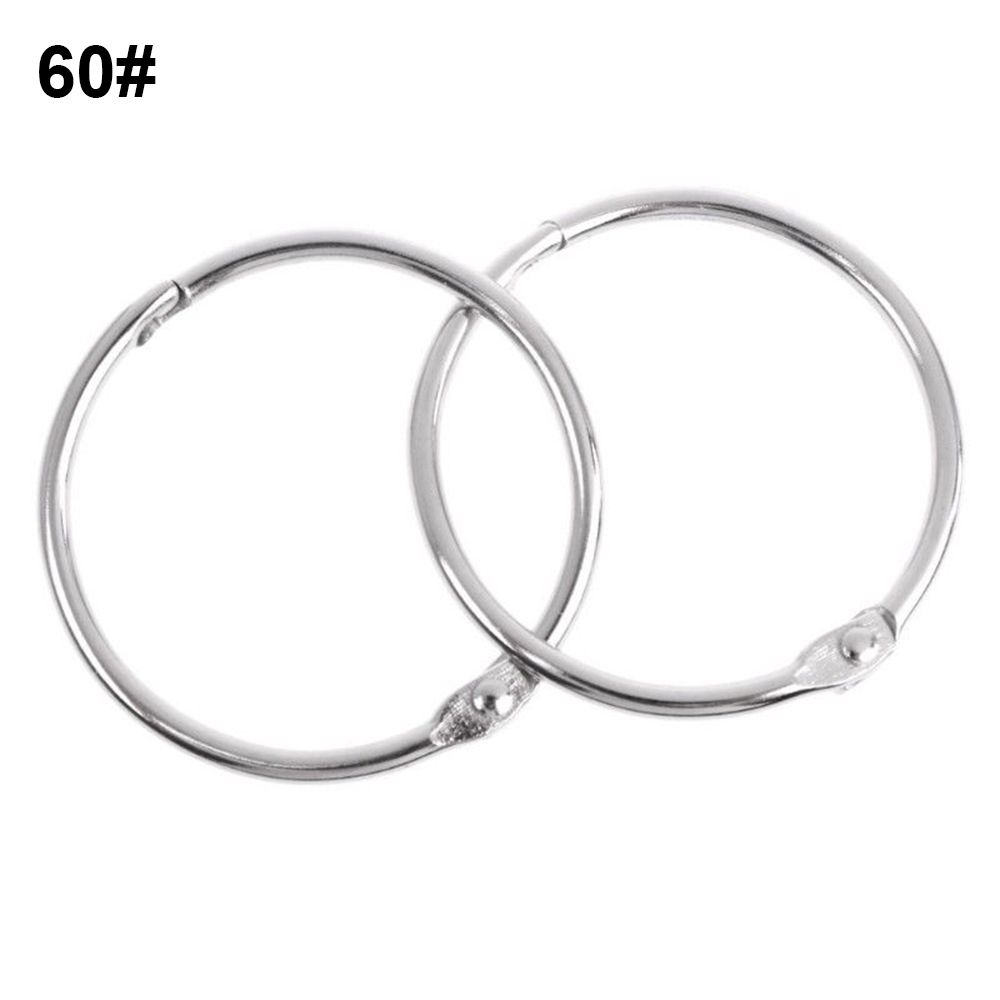 10pcs/lot Notebook Craft Metal Hinged Rings Loose Leaf Binder Scrapbook Clips Keychain Circle