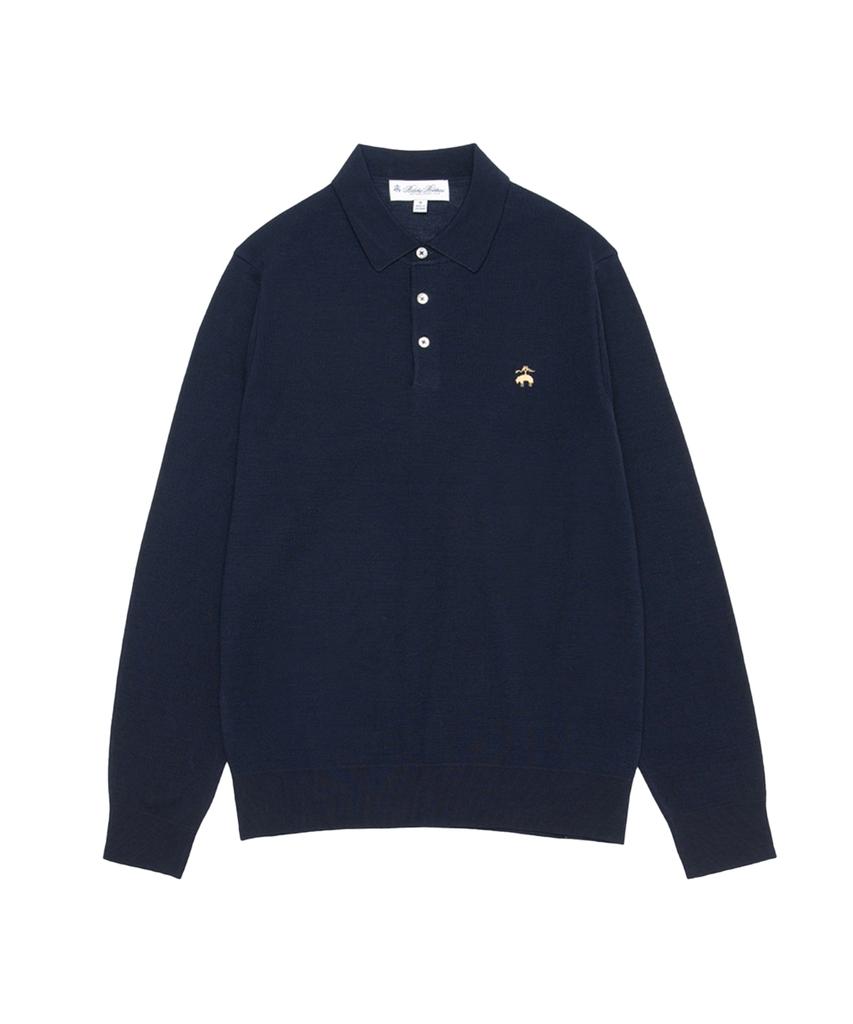 BROOKS BROTHERS 24Ss Mercerized Cotton 100% Polo Sweater (Navy) (Bbwtmb0005Qes)