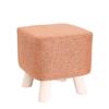 Elastic Footstool Cover Cotton Linen Stretch Sofa Protector Ottoman Slipcover Washable Ottoman Pouffe Foot Rest Stool Covers