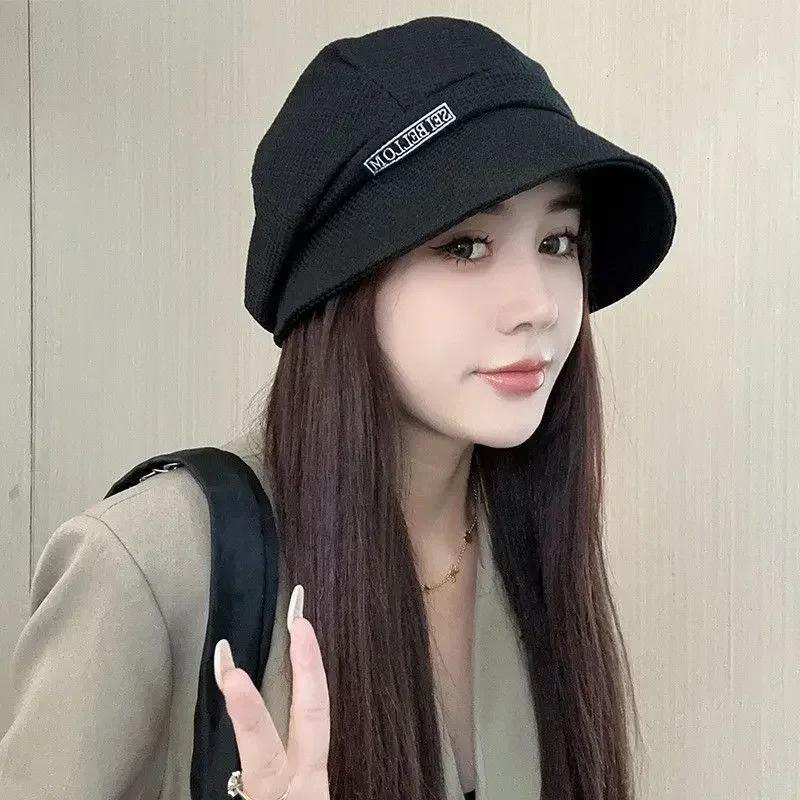2025 New Japanese Style UPF50+ Sun Hat Adjustable Bucket Beret Crinkle Stackable Cap for Women Men Outdoor Travel Fashion