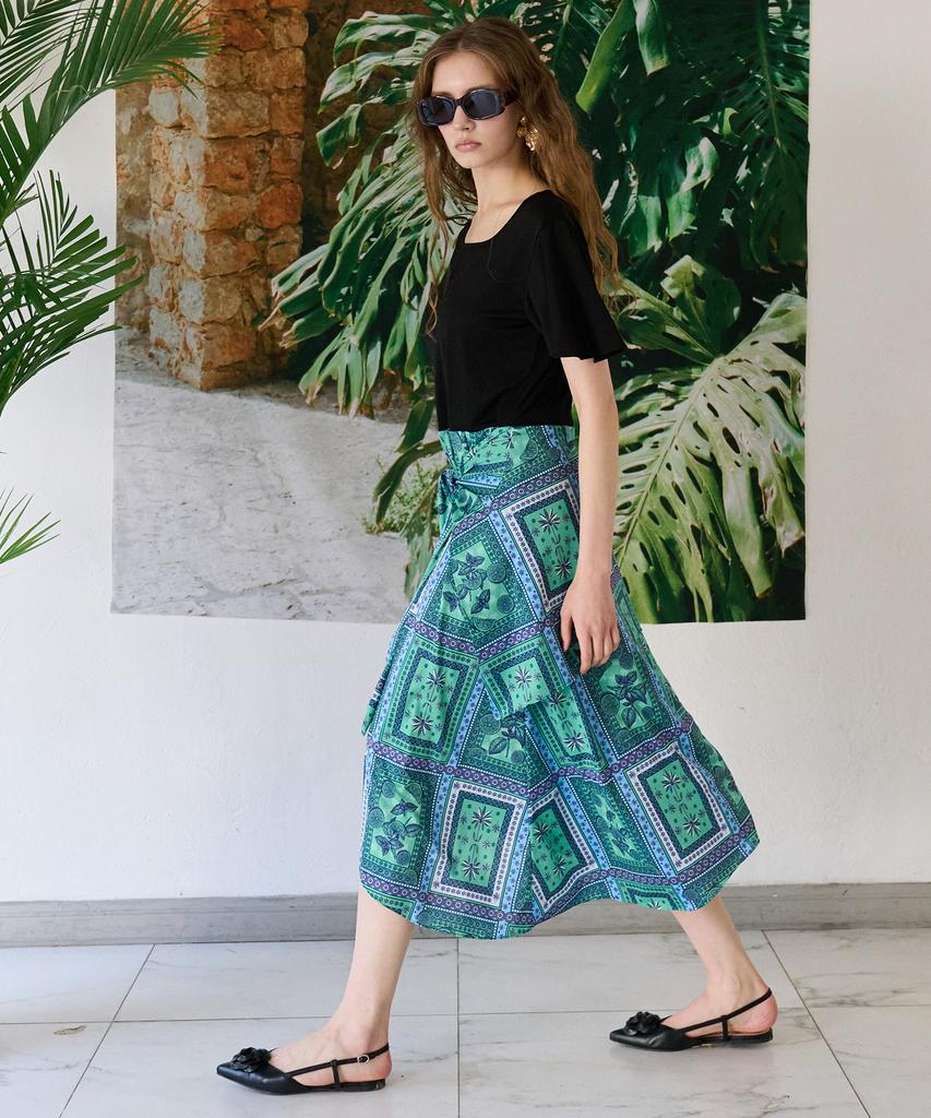 Bonide Square Neck Cover Dress Per Green