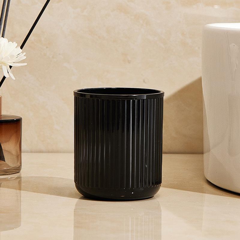 Washing Cup Toothbrush Holder Portable Couple Washing Mouth Cups, Plastic Toothbrush Cup with Tray Base, Bathroom Accessories