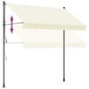 Vidaxl Toldo Enrollable, Crema, 300X150 Cm, Tela Y Acero