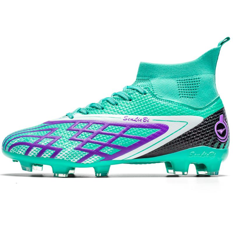 Men's Football Shoes Large Size Football Shoes Kids High Top Long Nail Outdoor Non-slip Football Boots