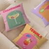 Housse d'oreiller sans cadre Boisson Cocktail Colorée toon Cadeau Housse de Coussin Chambre Maison Canapé Chaise Décor Housse d'oreiller