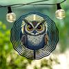 1pc 2D Metal Wind Spinner Night Owl Design for Indoor Outdoor Garden Yard Decor No Power Needed Easy Hang