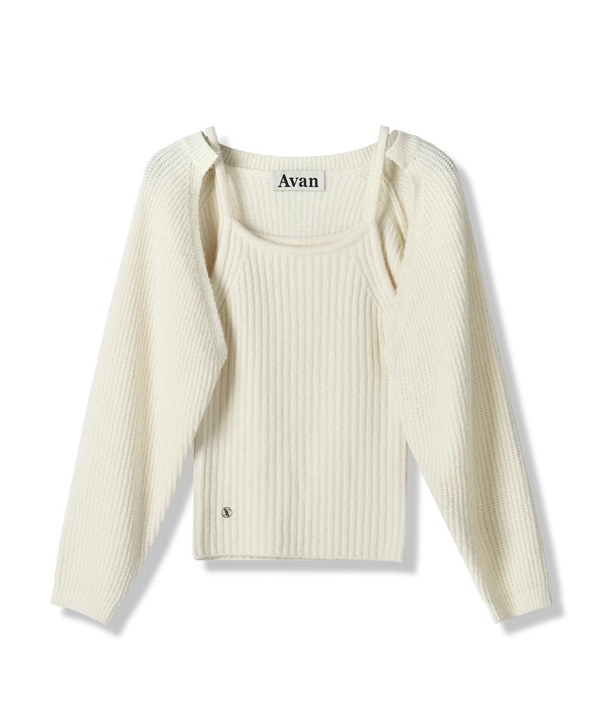 Avandress Adel Bolero Cardigan Knit Set Black