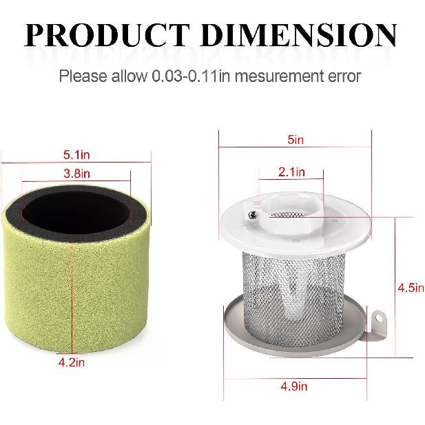 Air Filter + Guide Kit For Kawasaki Bayou 220 250 KLF 220 250 1988-2011 Bayou 300 KLF300-B 1988