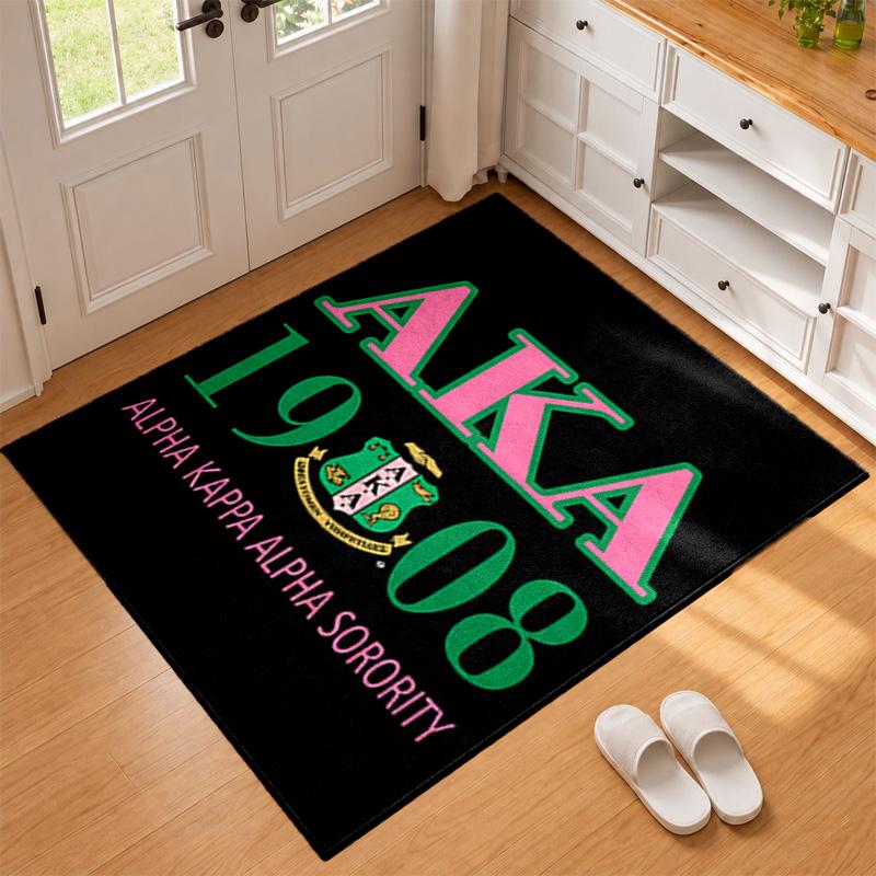 Alpha Kappa Alpha Sorority Carpet Door Mat for Living Room or Bedroom Protective Mat Under Chair Office Decoration Christmas Gift Birthday Present