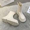 Short Boots Women's Spring and Autumn 2025 New Fashionable Versatile Rear Zipper Muffin Thick-soled Non-slip Boots