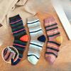 Ladies Autumn and Winter Warm Thick Lines Color Matching Color Sweet Tube Socks