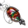 Natural Dicorich Glass Gemstone 925 Sterling Silver Gift Pendant 2.56" Y4P21