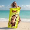 Personalized Customized Proof Beach Towel with Curious George Pattern - Soft, Absorbent, Quick-drying, Perfect Swimming, Camping&bathing