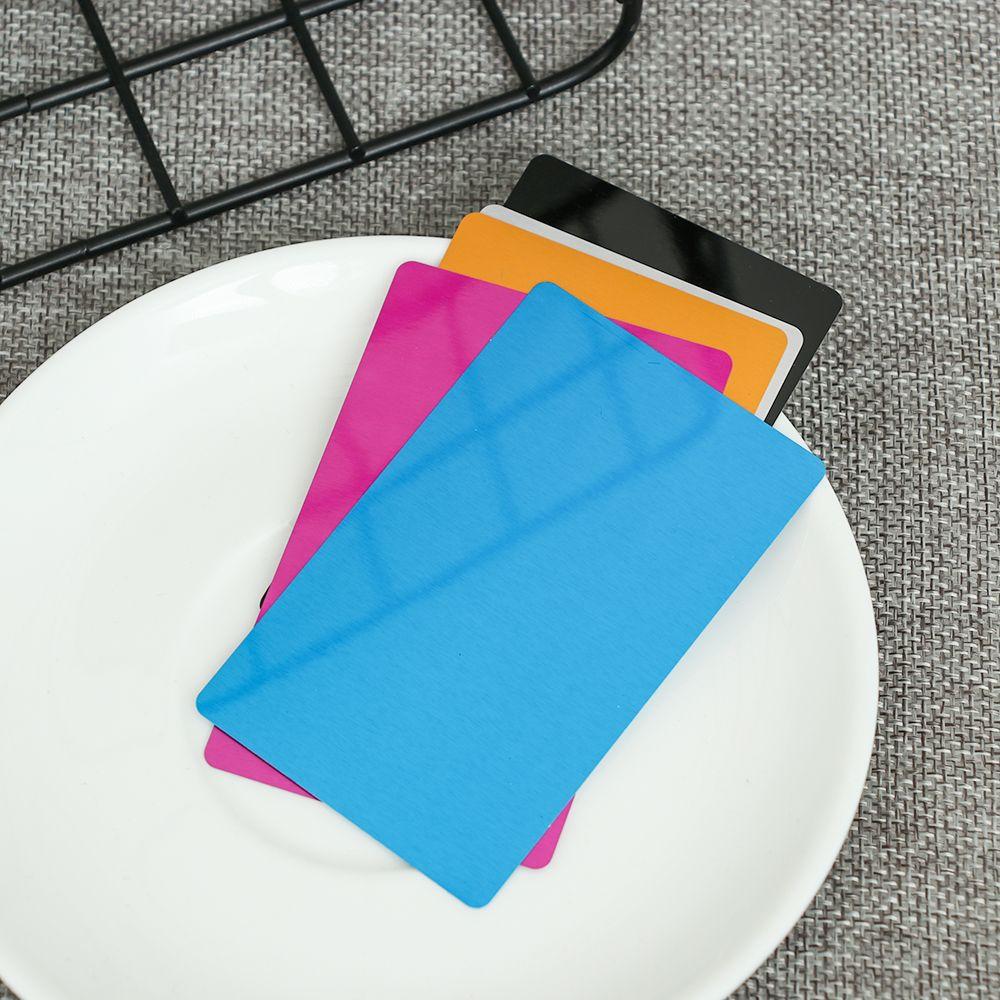 50 Pcs/Set Office Supplies Laser Engraving Business Visit Metal Carte Business Card Blank Name Cards