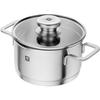 ZWILLING Pouristic Stockpot, 16cm, Deep, Double-Handled, Stainless Steel, Triple-Layered Bottom, Induction Compatible, 1.8L [Official Japanese Product