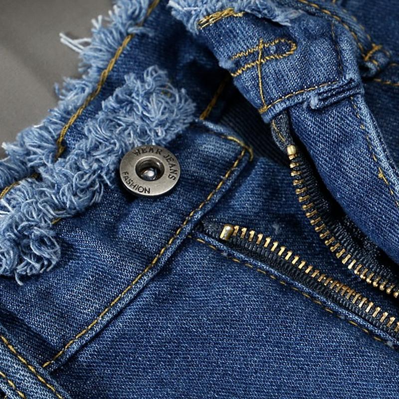 High Waist Irregular Women Fashion Denim Shorts Pants Wide Leg Street Style Jean Shorts