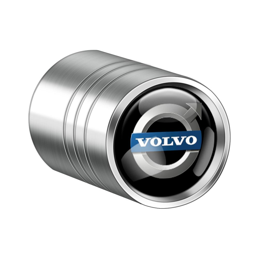 4pcs Metal Car Wheel Tire Valve Caps Stem Case Covers Valve Cap For Volvo Rdesign C70 S70 60 C60 XC90 D5 D8 T6 T5 D9 Accessories FF1
