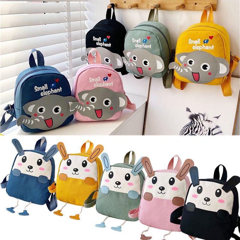 Lifelike Cartoon Animal Baby Backpack With Non-toxic Comfortable Canvas Material