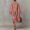 European And American Style Autumn New Digital Printing Fresh Retro Elegant Dress