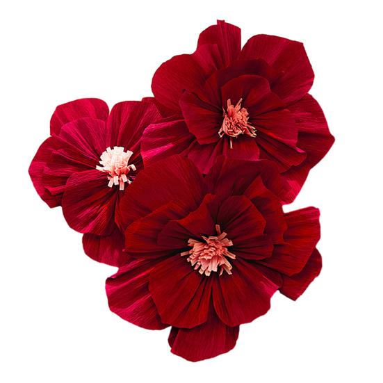 3Pcs Artificial Flower Three-Dimensional Design Festival Atmosphere Warm Joyful Colors Decorative Paper Flowers Home Party Office Gift Background Wall