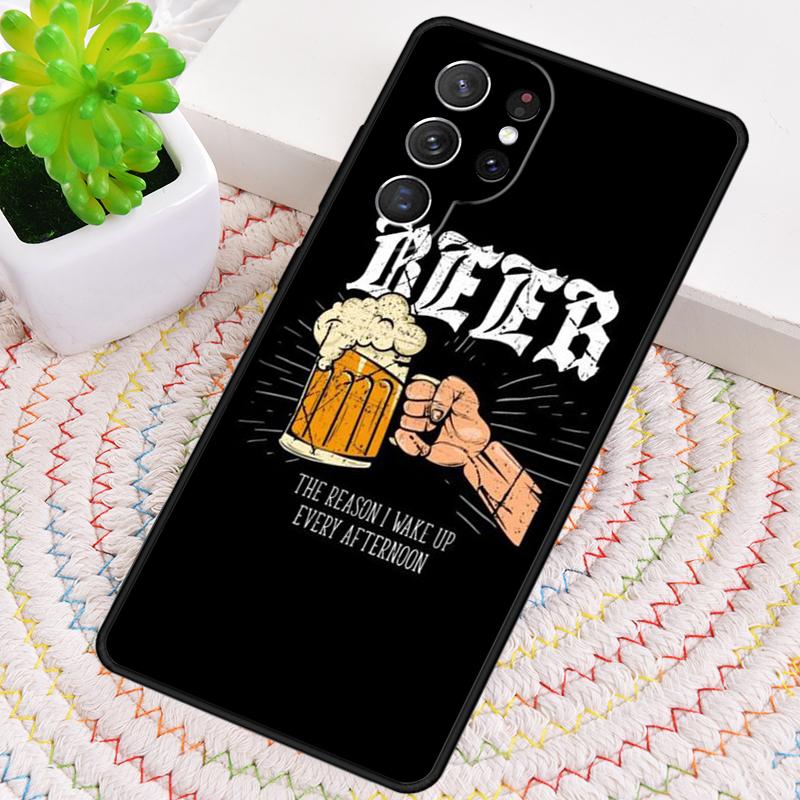 Beer Alcohol soft Phone Case for Samsung Galaxy note 10 pro S26 Ultra S23 S24 FE S25 S21 S22 PLUS shockproof Cove