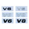 3D ABS Chrome Black V6 V8 Letters Car Rear Trunk Fender Emblem Badge Sticker Decals For VW Polo Golf Passat Touareg Accessories LL6