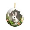  Pendentif d'intérieur de voiture Design de lapin sur le thème de Pâques Ornement suspendu Sac de voiture Espace de vie Sac Décoration intérieure