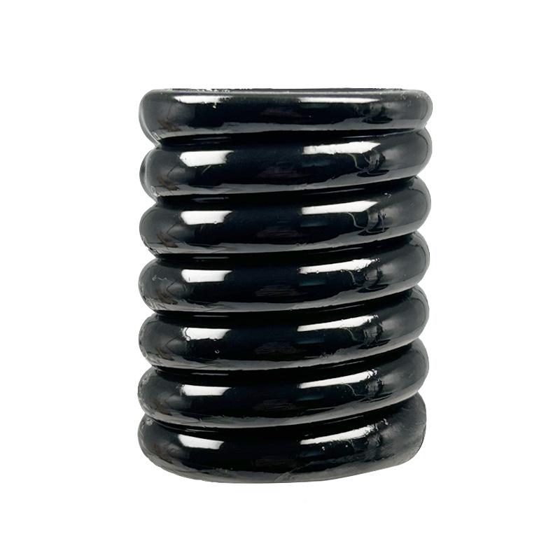 Men's Cock Ring Delay Sleeve - Anti-Ejaculation and Foreskin Restraint with Spermicidal Testicle Ring for Enhanced Erotic Experience.