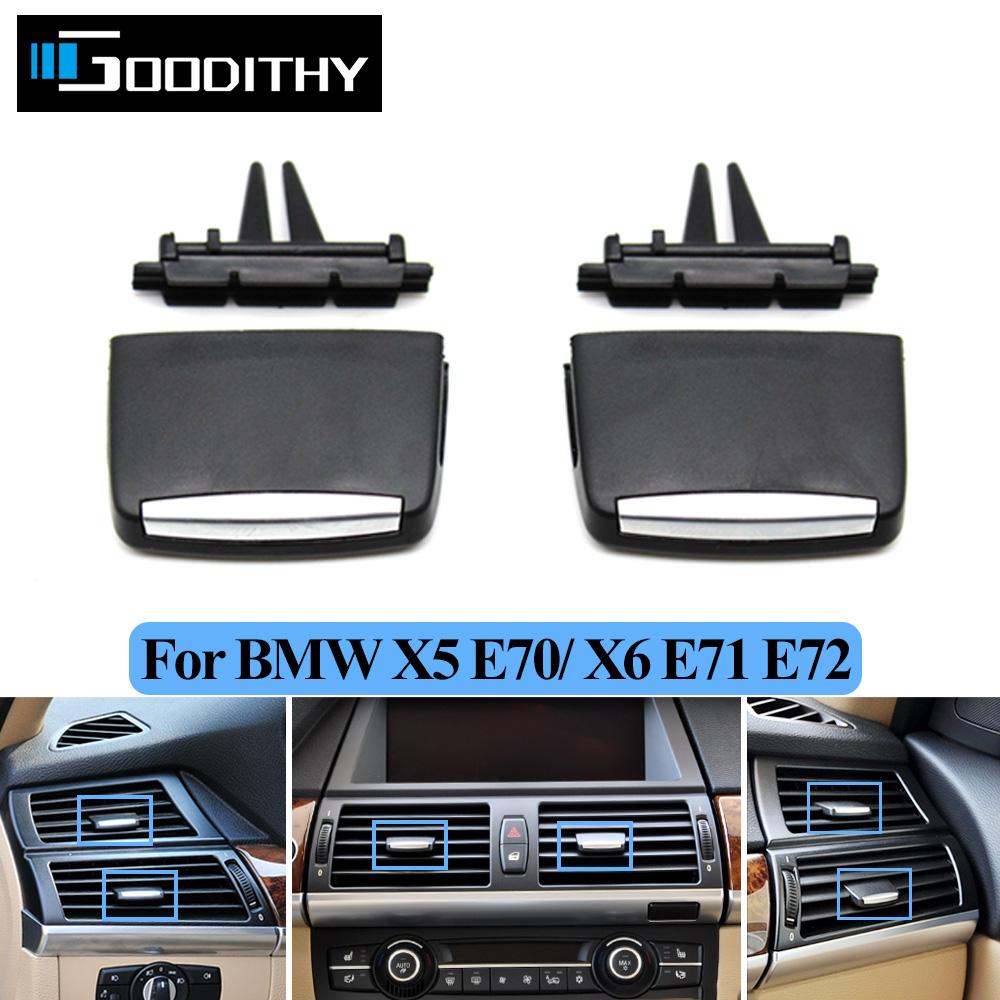 Car Interior Front Rear Center Fresh Air Conditioner AC Vent Grille Slider Tab Clip Repair Kit For BMW X5 E70 X6 E71