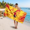 Lamine Yamal Custom Beach Towel, Personalized Name Text Print, Football Logo Soft Quick‑Dry Towel Holiday Gift