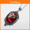 Gothic Bat Pendant Necklace With Red Jewelry Charm For Vintage Style Jewelry Lovers