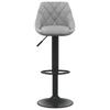 Bar Stool Light Grey Velvet