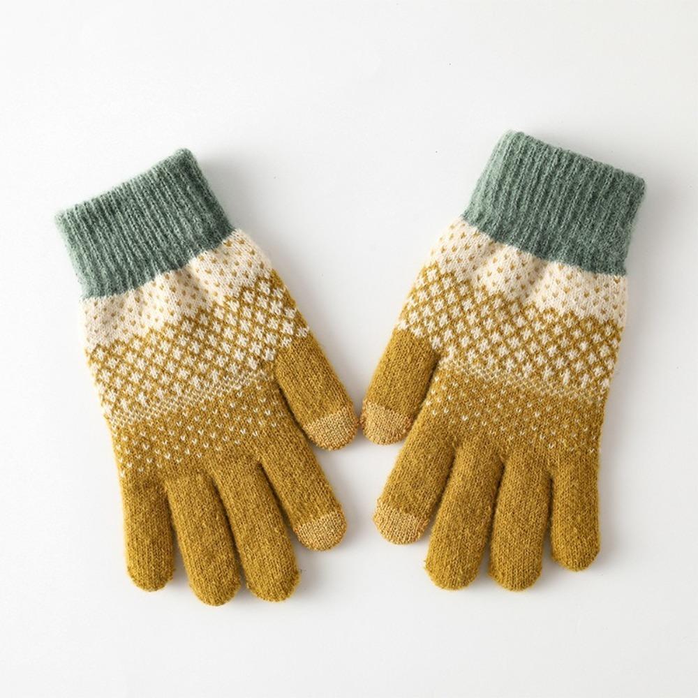 Warm Touch Screen Gloves Windproof Cycling Gloves Fashion Winter Knitted Gloves  for Men Women