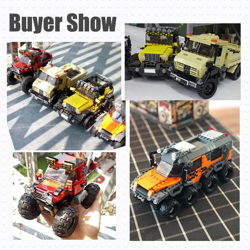 Klocki Budowlane MOC City Off-Road Monster Truck ATV Pojazd Transportowy Modelowe Cegiełki Zabawka Konstrukcyjna dla Dzieci