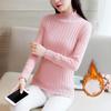 Women Slim Padded Thickened Sweater Winter New Short Half-high Neck Casual Warm Knitted Bottoming Sweater