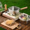 Deep Fry Basket Stainless Steel Steaming Rack Frying Serving with Handle for Kitchen Barbecue