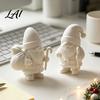 Personalized Christmas Gift 3D Printed Santa Claus Figure for DIY Painting Tabletop Desktop Holiday Statue Ornament White Resin Figurine Desk Shelf