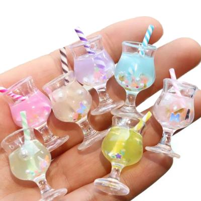 2Pcs Mini Drink Cups Model Pretend Play Food Doll Accessories Fit House Toy Dollhouse Miniature