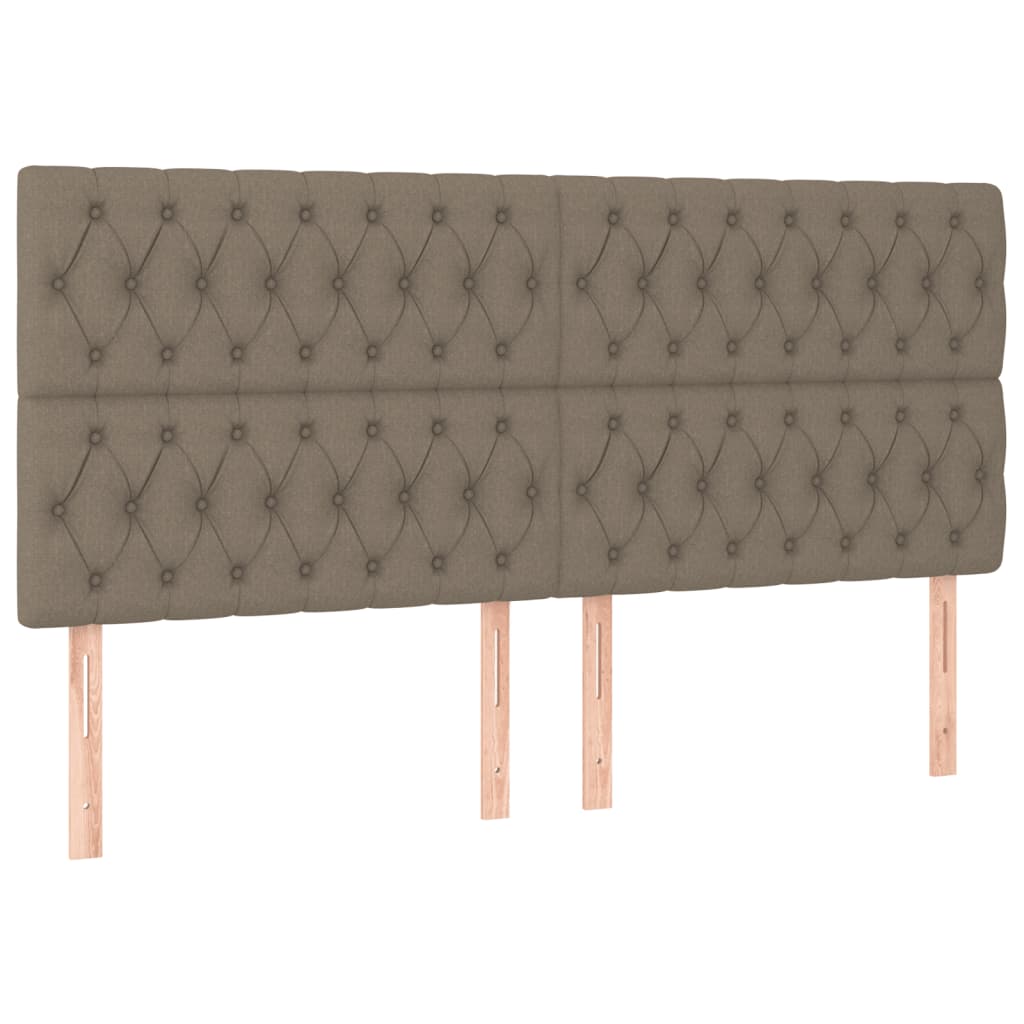 Vidaxl Letto Continentale Con Materasso, Taupe, Tessuto, 180X200 Cm