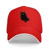 Black Cat Embroidered Baseball Cap Classic Style Adjustable Hat for Men and Women Fashionable Streetwear Accessory