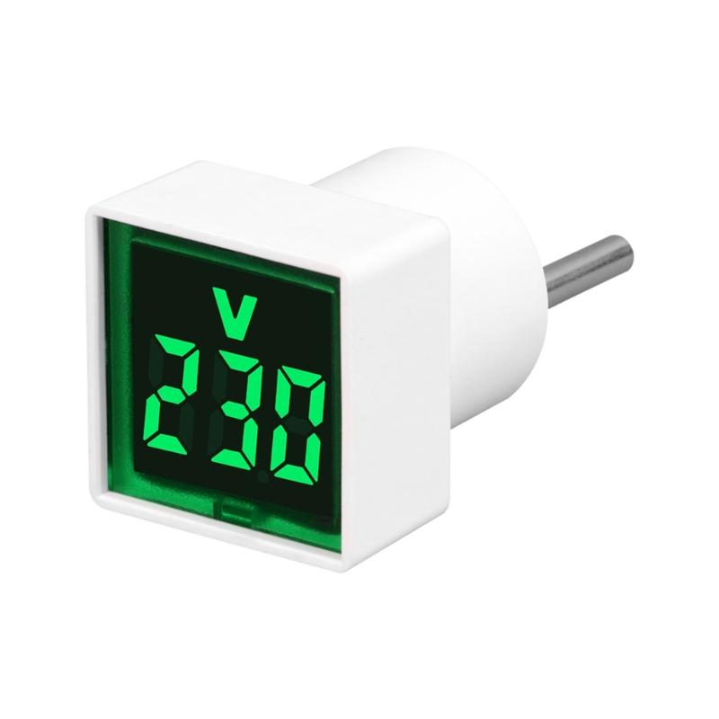 European Type Plugs In Voltmeter Digital Voltages Tester with LED Display Small Voltages Indicates Simple Installation