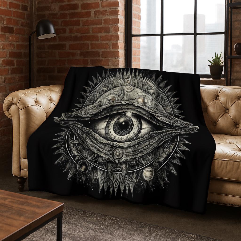 Schönheit Auge der Vorsehung Freimaurerei Böse Augen Flanelldecke, Warme und Gemütliche Weiche Überwurfdecke für Zuhause Schlafzimmer Bett Sofa Kinder