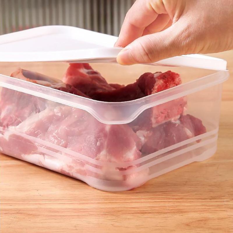 1ks Lednička box na uskladnění potravin Přenosný kuchyňský box na maso utěsněný na uchovávání čerstvého zboží Lednička Kuchyňský organizér Nádoby