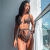 Women's Swimsuit Solid Color Drawstring Back Tie Sexy Cutout Thong One Piece Swimsuit Bikini Beachwear Bathing Suits