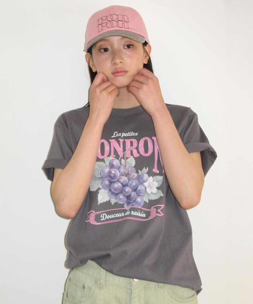 RONRON Stitch Logo Pigment Ball Cap Pink