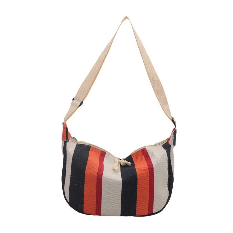 Geantă de damă cu dungi, de mare capacitate, nouă, casual, geantă de umăr, la modă, pentru navetă, tip gogoașă, geantă crossbody sport, ușoară