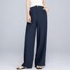 Women's High-Waist Tencel Linen Wide-Leg Pants, Summer 2025, Relaxed, Slimming, Floor-Length